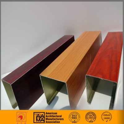 Wood Aluminum U Shaped Groove for Ceiling